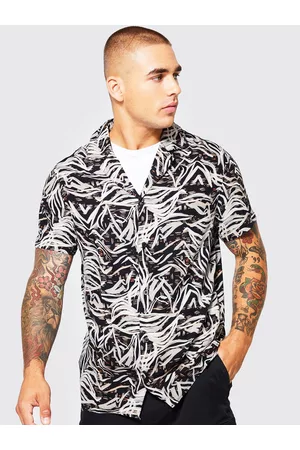 Boohoo Leaf Print Casual Shirt