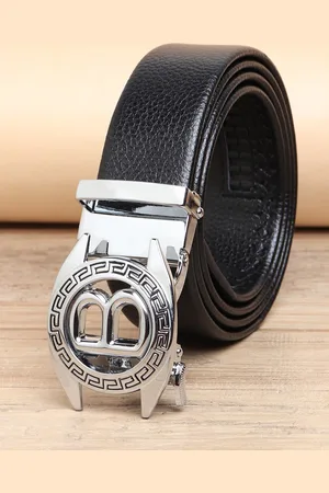 ZORO Men Black Textured PU Belt