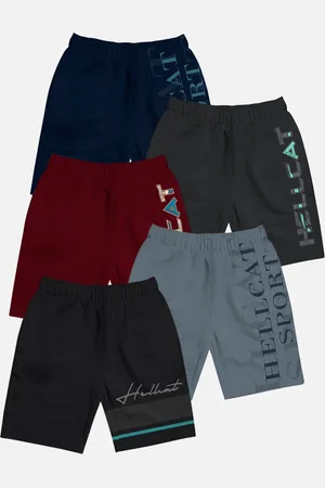 HELLCAT Boys Black Sports Shorts