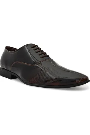 San Frissco Men Textured Formal Oxfords