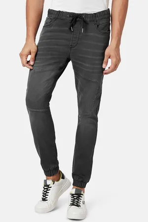 Pantaloons Men Self-Design Relaxed Fit Joggers