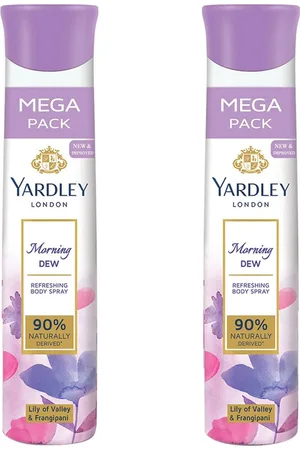 YARDLEY LONDON Women Set Of 2 Morning Dew Refreshing Deodorant Body Spray - 150ml Each