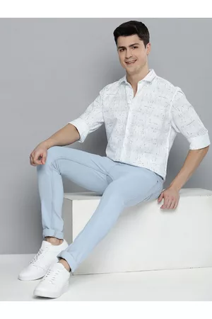 Mast & Harbour Men Standard Semi Sheer Printed Pure Cotton Casual Shirt