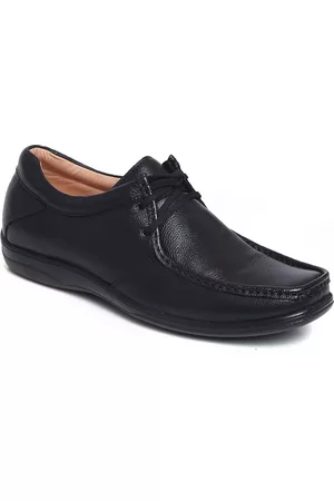 ZOOM Men Textured Pure Leather Formal Derbys