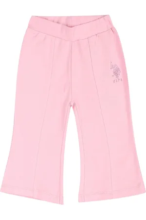 Ralph Lauren Girls Mid-Rise Pure Cotton Straight-Fit Track Pants