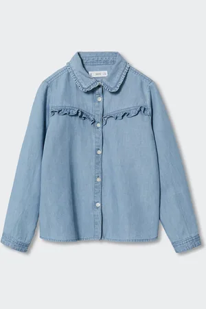 MANGO Girls Pure Cotton Casual Shirt