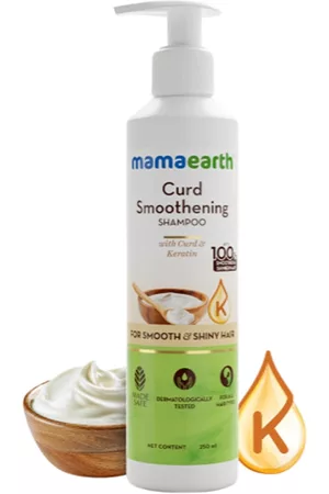 Mamaearth Curd Smoothening Shampoo With Curd & Keratin For Smooth & Shiny Hair 250 ml