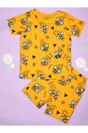 BE AWARA Kids Conversational Printed Pure Cotton Clothing Set