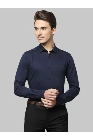 Park Avenue Men Blue Slim Fit Cotton Formal Shirt