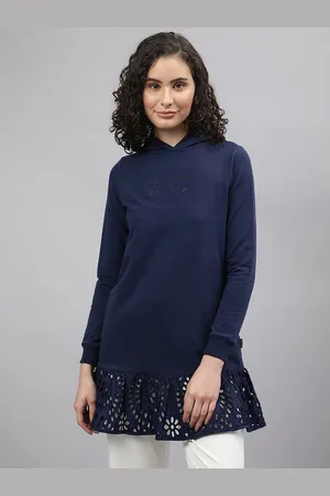 Beverly Hills Polo Club Hooded Peplum Pullover Sweatshirt