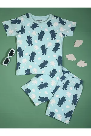 BE AWARA Kids Conversational Printed Pure Cotton Clothing Set
