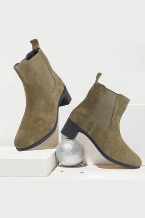 FAUSTO Women Mid-Top Chelsea Boots