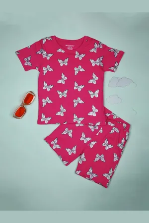 BE AWARA Kids Conversational Printed Pure Cotton Clothing Set