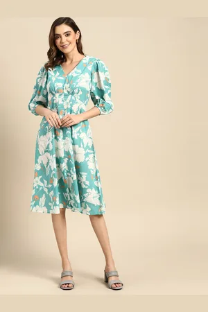 all about you Floral Printed Pure Cotton A-Line Dress