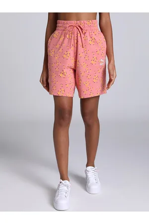 PUMA Women AOP Relaxed Fit Cotton Shorts