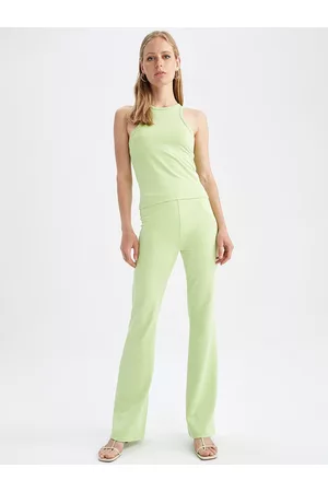 DeFacto Women Checked Bootcut Trousers