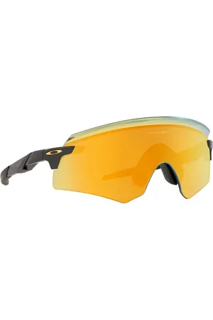 Oakley Men UV Protected Gold Lens Rectangle Sunglasses - 0OO947194710436