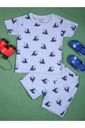 BE AWARA Kids Conversational Printed Pure Cotton Clothing Set