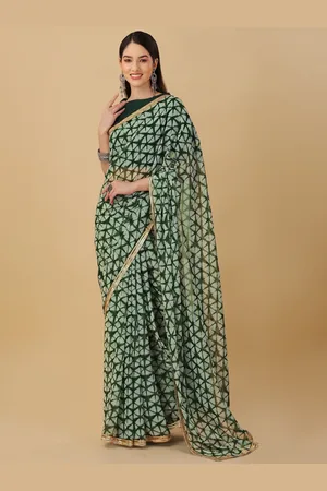 Sangria Tie & Dye Dyed Chiffon Saree
