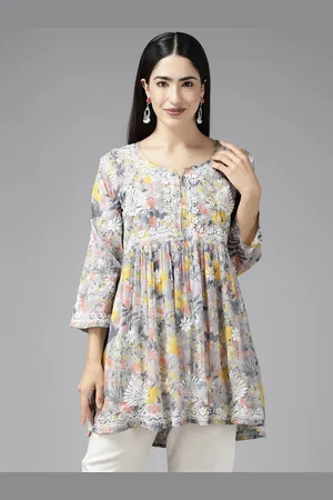 ADAM Co. Floral Embroidered Chikankari Kurti