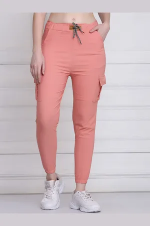 BuyNewTrend Women Peach-Coloured Comfort Slim Fit Joggers