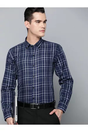 DENNISON Men Smart Tartan Checks Formal Shirt