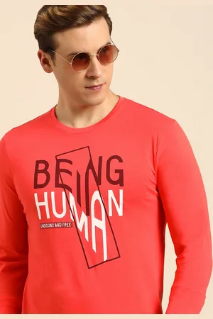 Being Human Brand Logo Printed Pure Cotton T-shirt