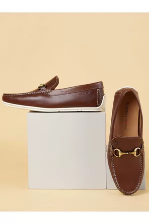 Ruosh Men Leather Horsebit Loafers
