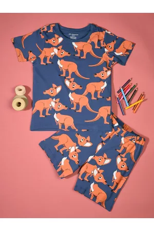 BE AWARA Kids Conversational Printed Pure Cotton Clothing Set