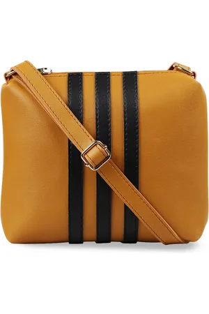Bagsy Malone Women Striped PU Shopper Sling Bag