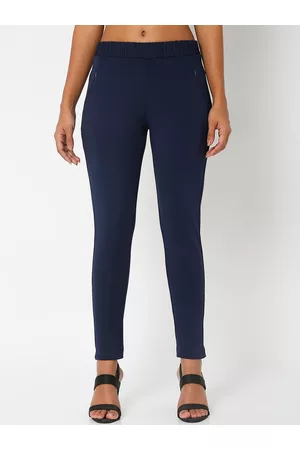 Smarty Pants Women Blue Skinny Fit High-Rise Trousers