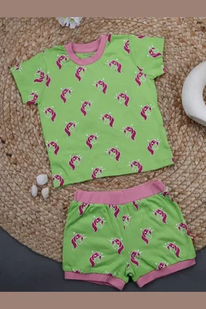 Nino Bambino Kids Organic Cotton Printed Top with Shorts