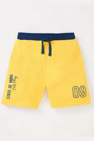 Ed-a-Mamma Boys Typography Printed Cotton Shorts