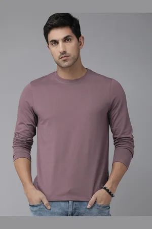 Roadster The Lifestyle Co. Men Pure Cotton Solid Long Sleeves T-shirt