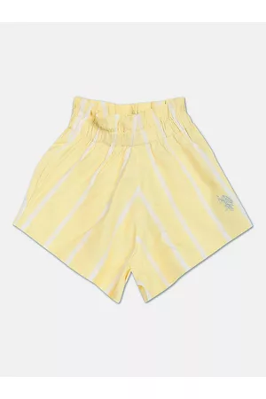 Ralph Lauren Girls Striped Mid-Rise Above Knee Length Slip-On Shorts