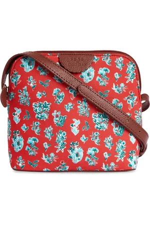 TEAL Floral Printed Structured Sling Bag