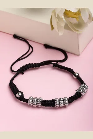 PANASH Oxidized Thread Bracelet Cum Anklet