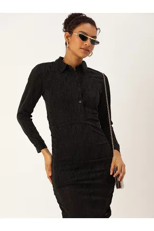 Forever 21 Shirt Collar Shimmery Bodycon Dress