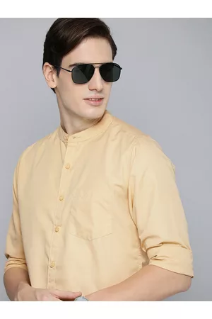 HARVARD Band Collar Long Sleeves Casual Shirt