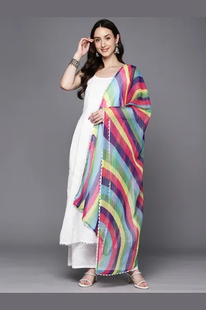Ahalyaa Printed Kurta With Palazzo & Dupatta