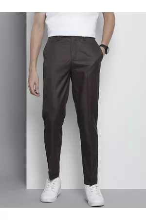 The Indian Garage Co Self Design Regular Fit Chinos Trousers