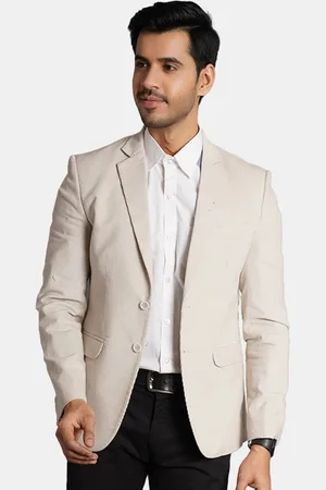 Wintage Self Design Regular Fit Single-Breasted Formal Blazer