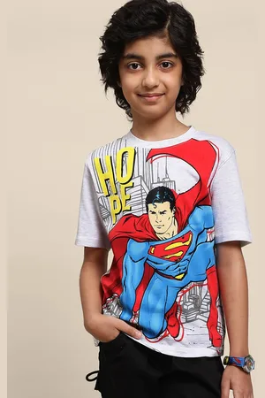 Kidsville Boys Superman Printed Cotton T-shirt