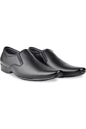 HikBi Men Leather Formal Slip-On Shoes