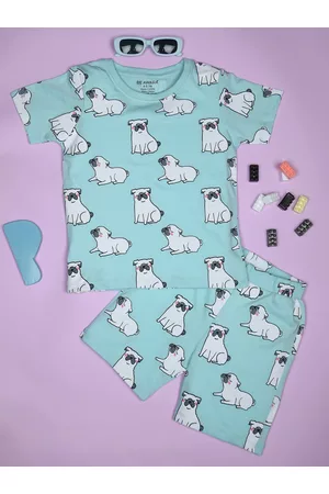 BE AWARA Kids Conversational Printed Pure Cotton Clothing Set
