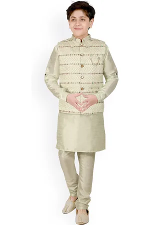 CAVIO Boys Kurta with Pyjamas & Nehru Jacket