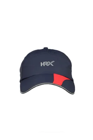 HRX Men Navy Blue & Red Solid Running Dryfit Cap