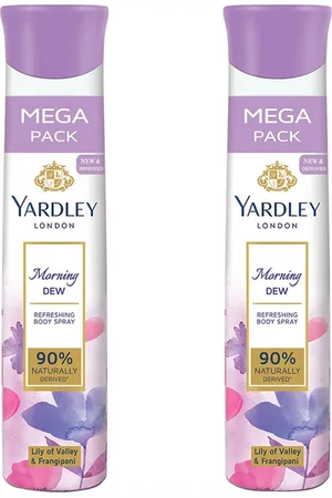 YARDLEY LONDON Women Set Of 2 Morning Dew Refreshing Deodorant Body Spray - 150ml Each