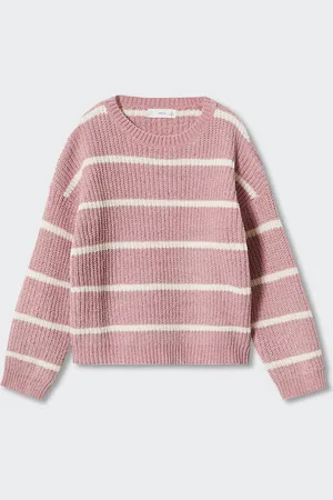 MANGO Girls Striped Sustainable Pullover