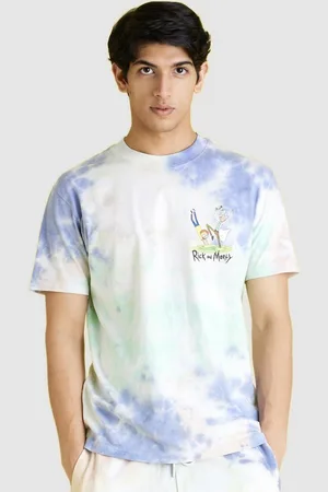 Celio Rick & Morty Tie and Dye Cotton T-shirt